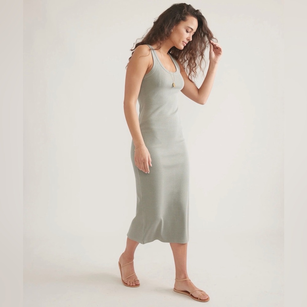 Marine Layer Lexi Rib Sun-In Dress - Faded Olive - size XS - Picture 7 of 8